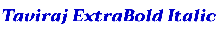 Taviraj ExtraBold Italic police de caractère